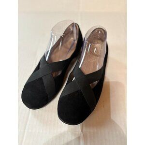 ZIERA black suede flats size 38 1/2 or 8